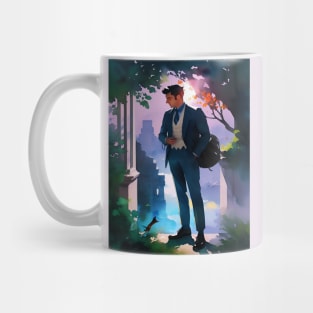 Serene Masculinity: Beautiful Natural Surroundings With a Handsome Figure Mug